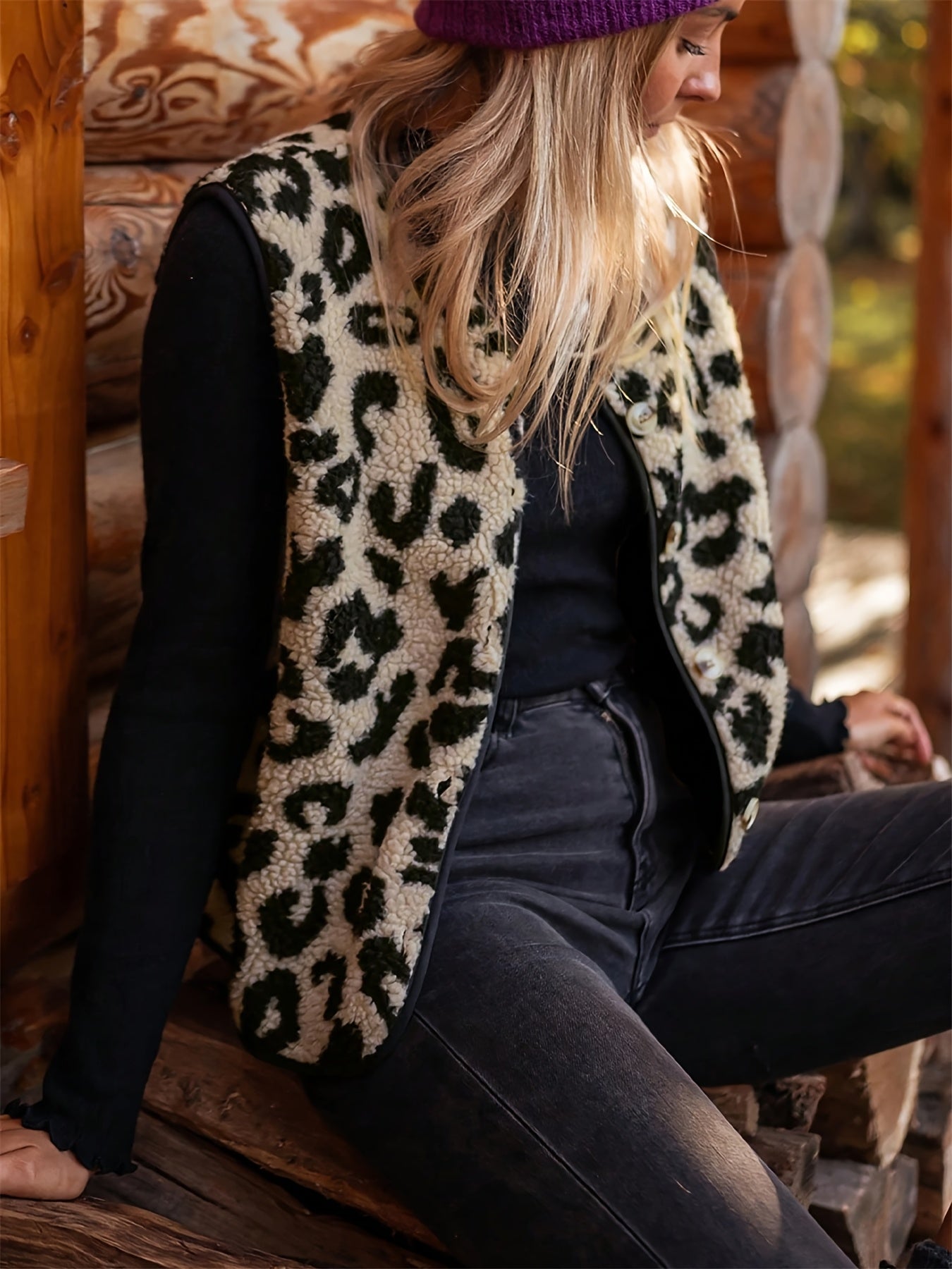 Leona | Leopard Knit Vest