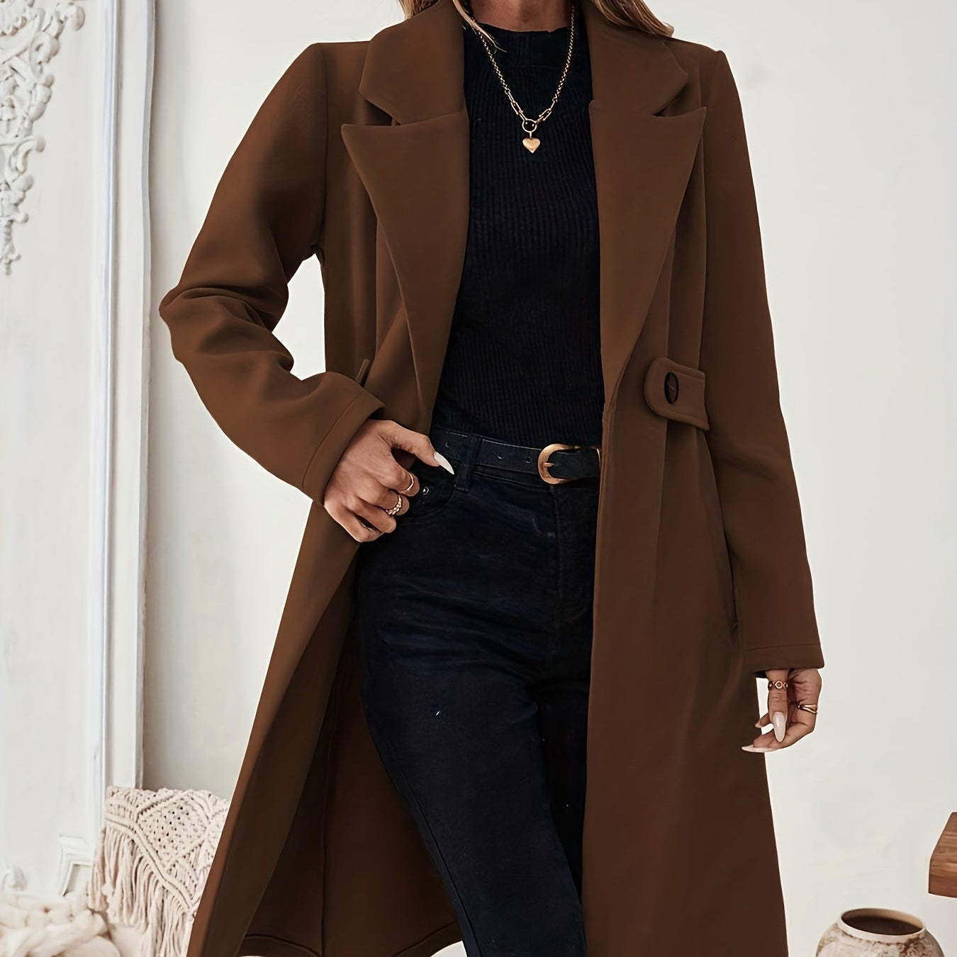 The Elara™ Elegant H-Line Coat