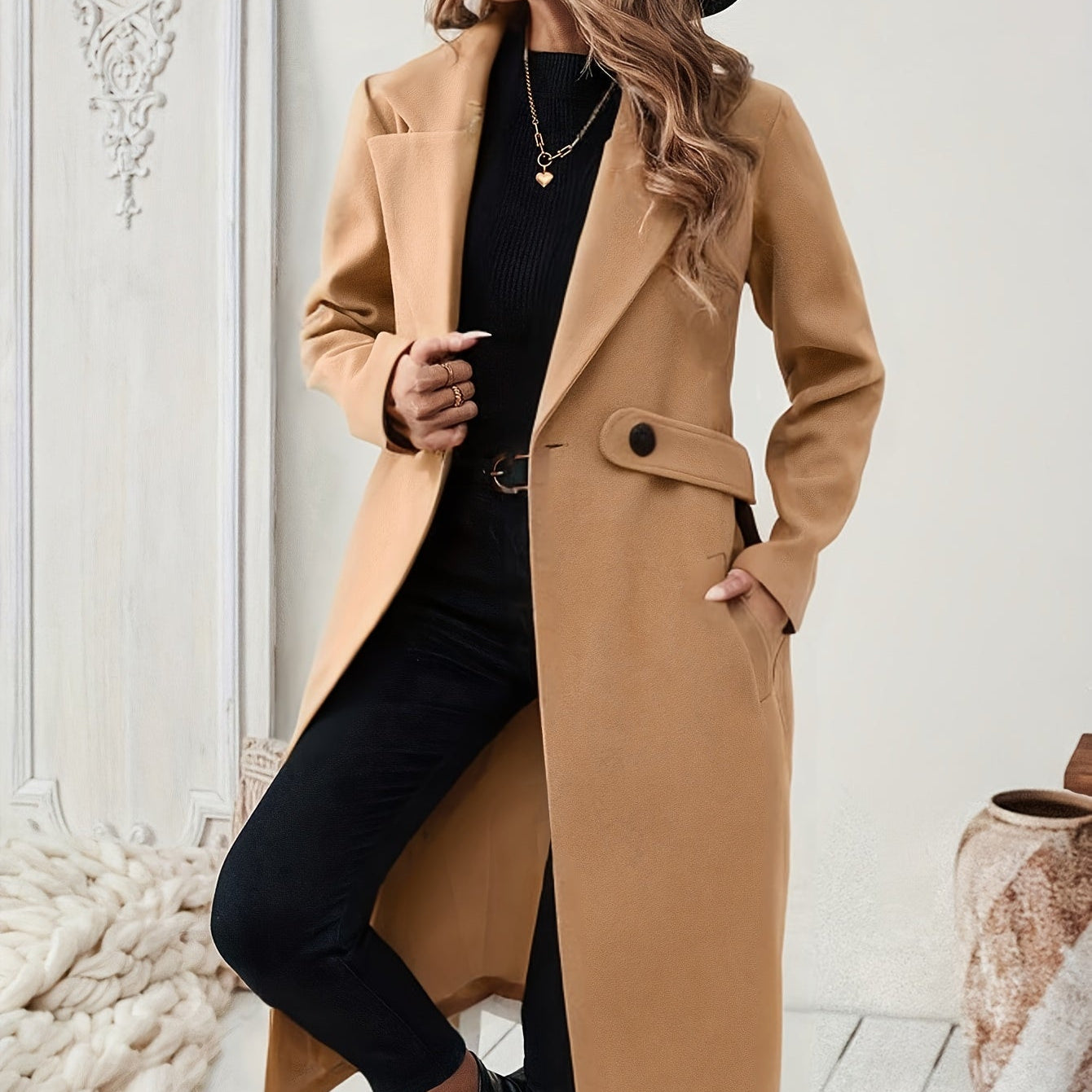 The Elara™ Elegant H-Line Coat