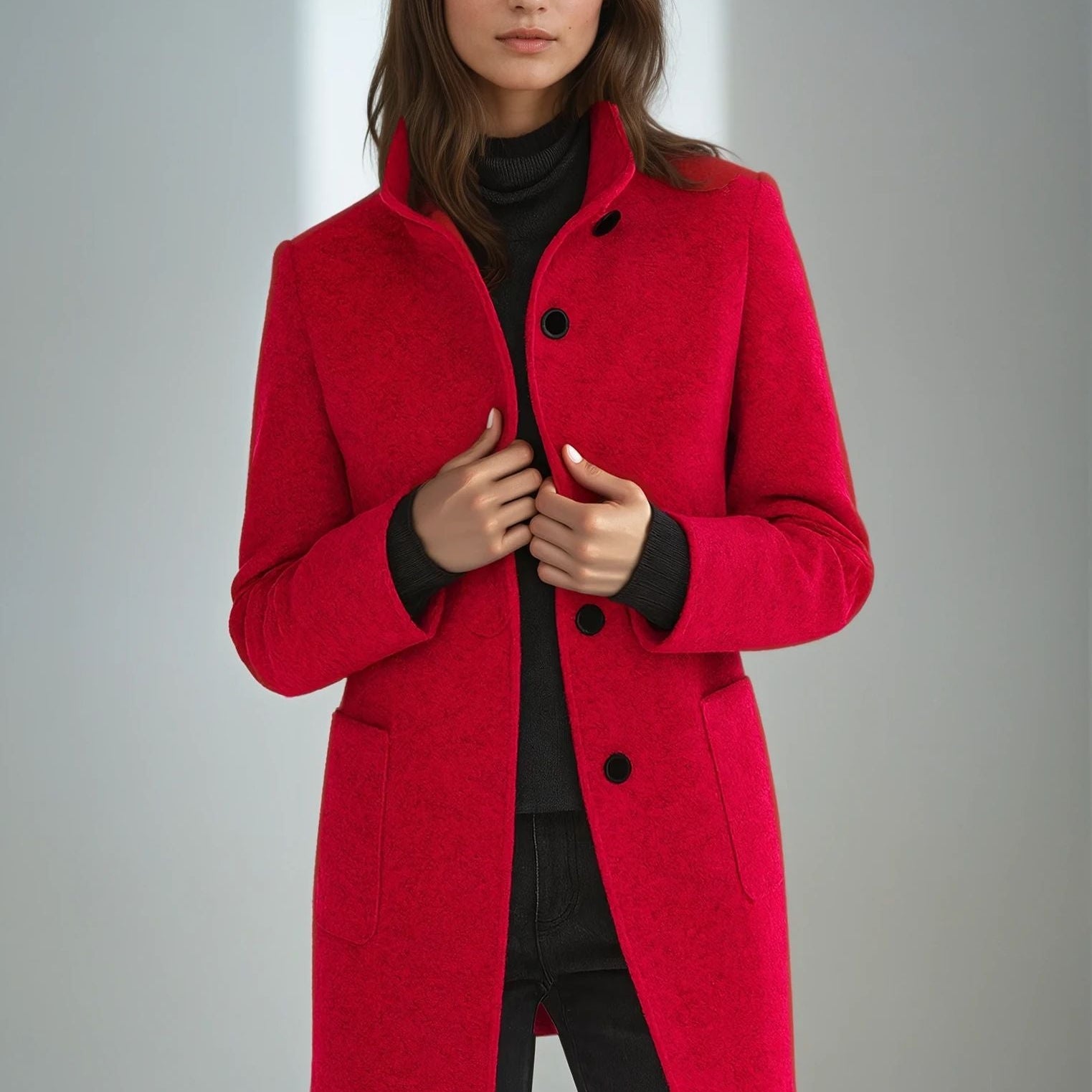 Stella | Tailored Wool-Blend Coat