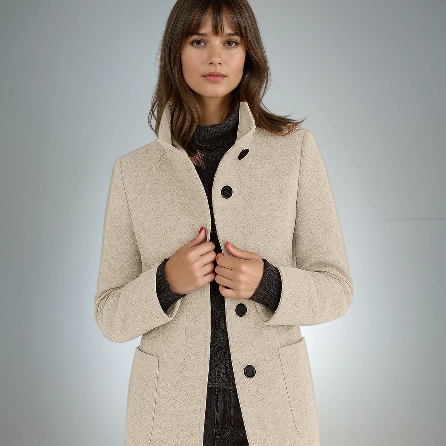 Stella | Tailored Wool-Blend Coat