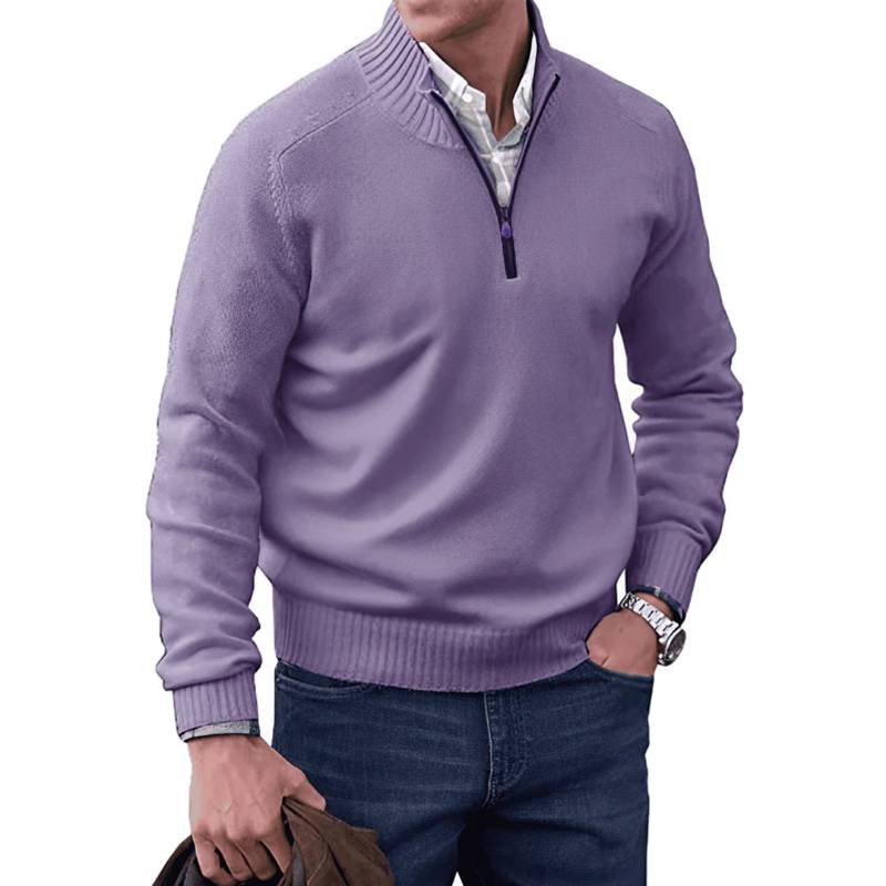 ALBIE - ELEGANT SWEATER WITH ZIPPER