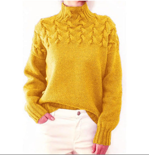 Amélie High Collar Knit Sweater Timeless Vogue