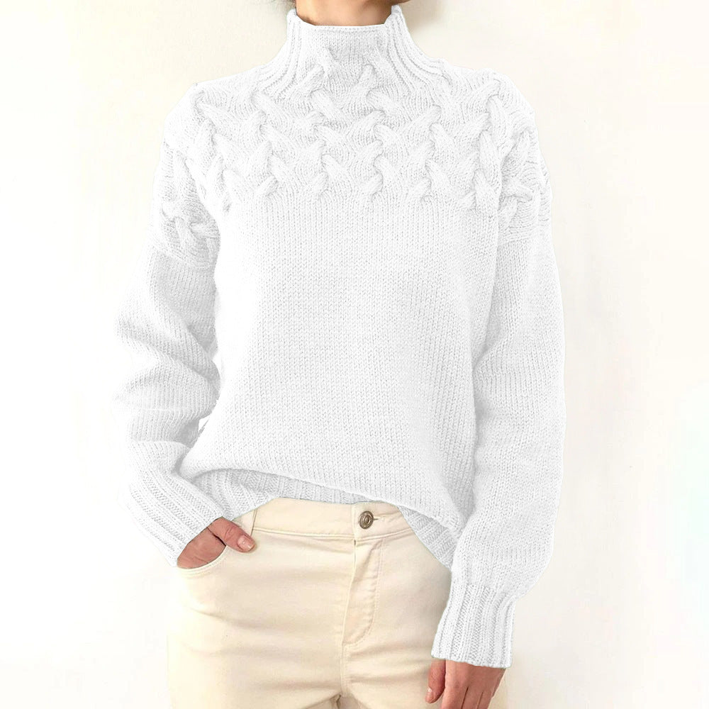 Amélie High Collar Knit Sweater Timeless Vogue