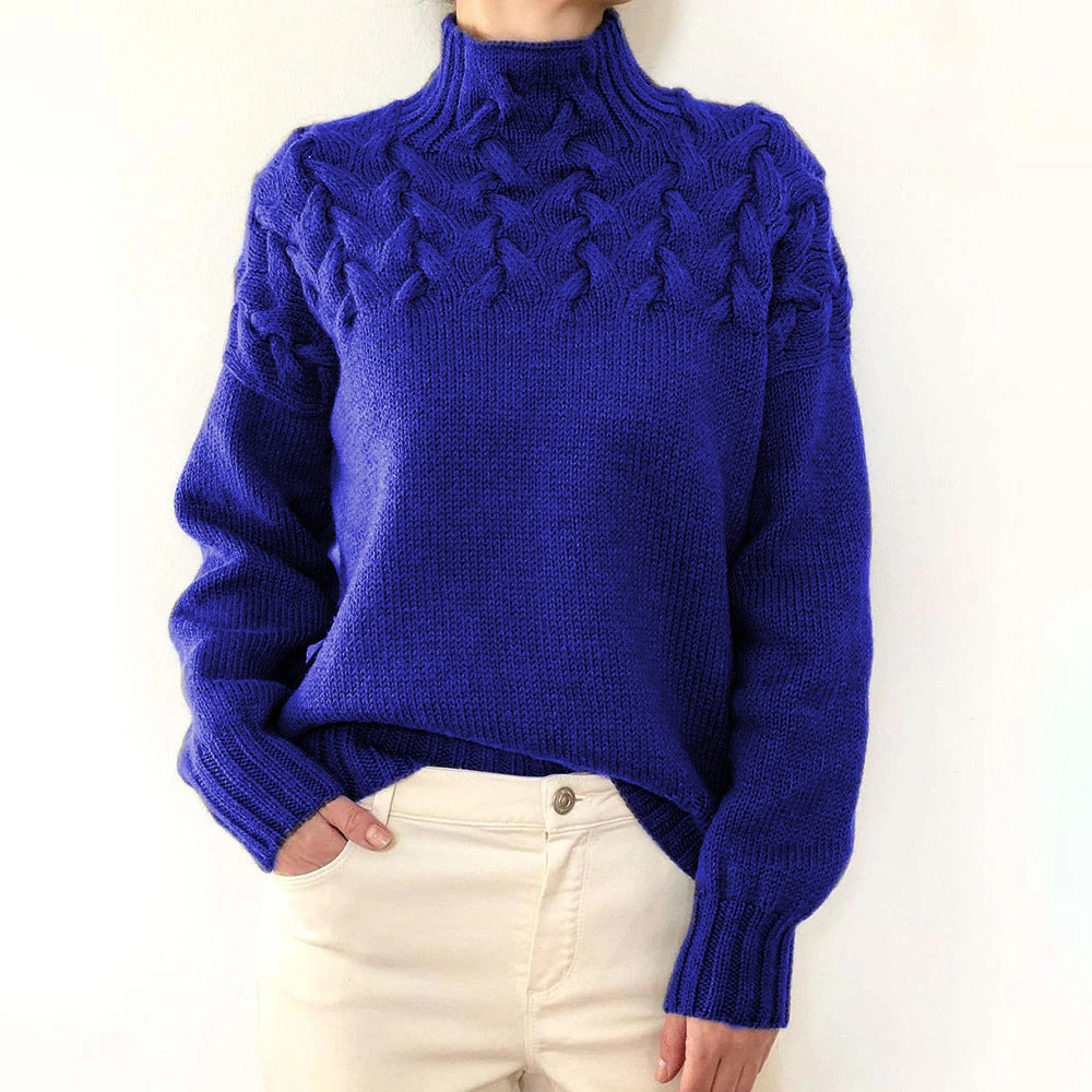 Amélie High Collar Knit Sweater Timeless Vogue