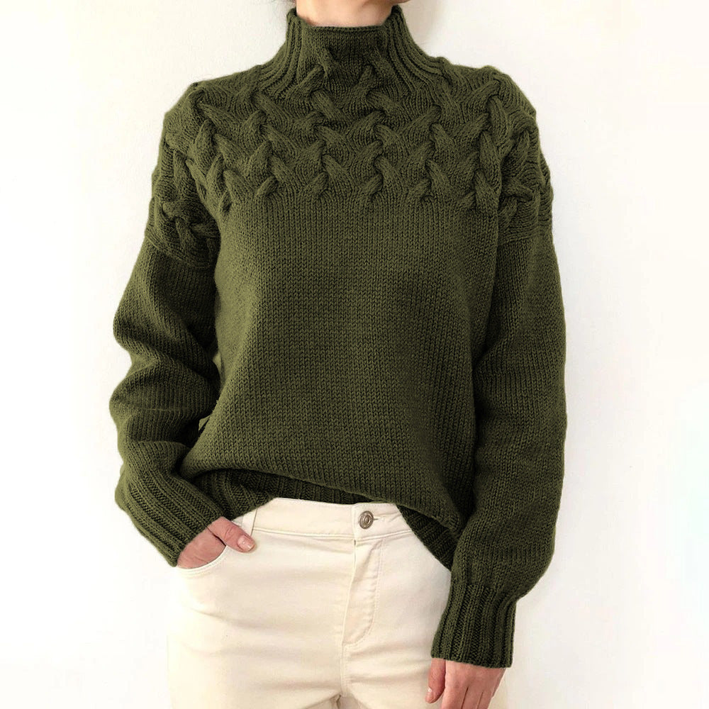 Amélie High Collar Knit Sweater Timeless Vogue