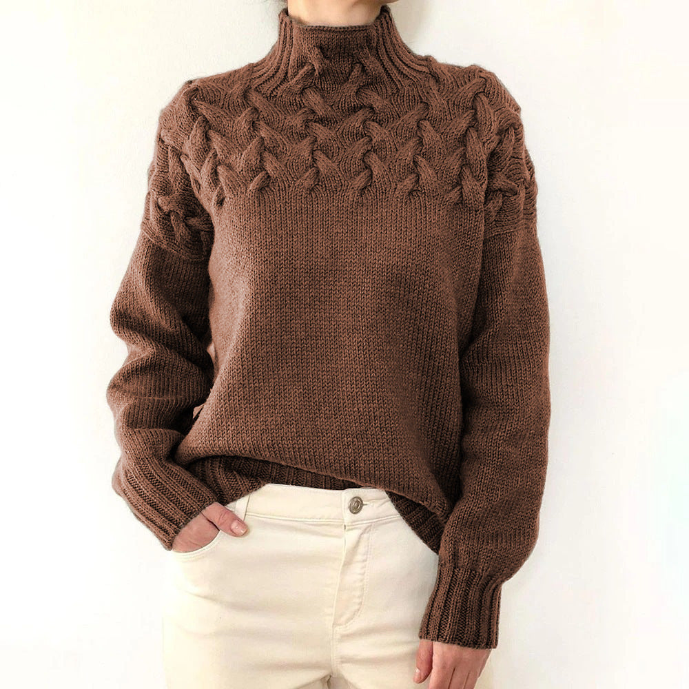 Amélie High Collar Knit Sweater Timeless Vogue