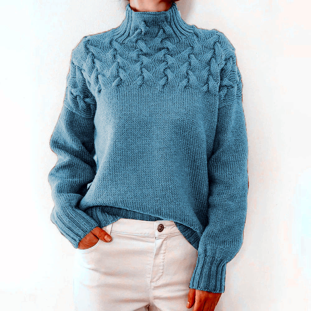 Amélie High Collar Knit Sweater Timeless Vogue