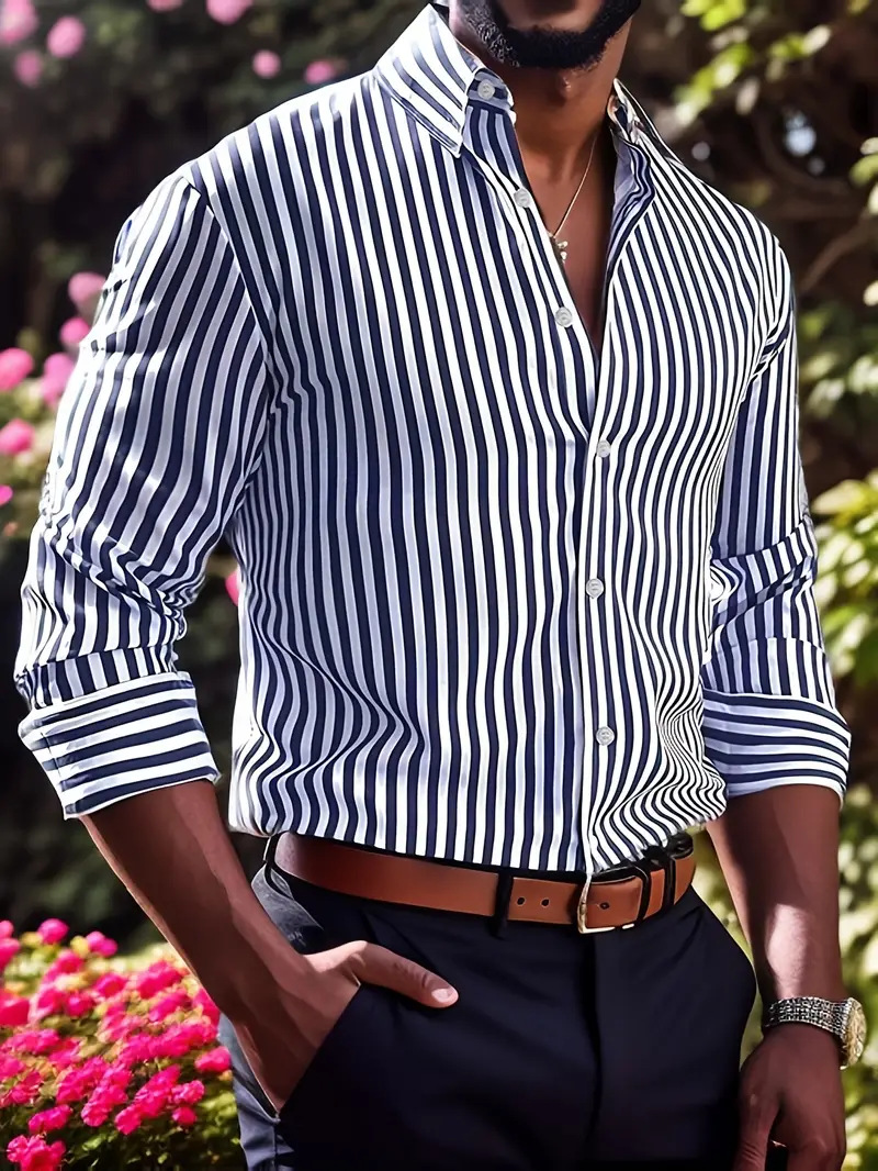 Lancelot – Men’s Striped Cotton Summer Shirt