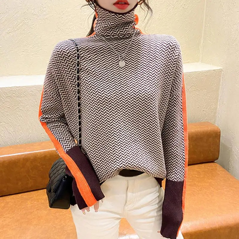 Epligg Turtleneck New Women Sweater Knitted Simple Soft Top Women Slim Warm Jumper 2025 Pullover Basic Female Woman Sweaters