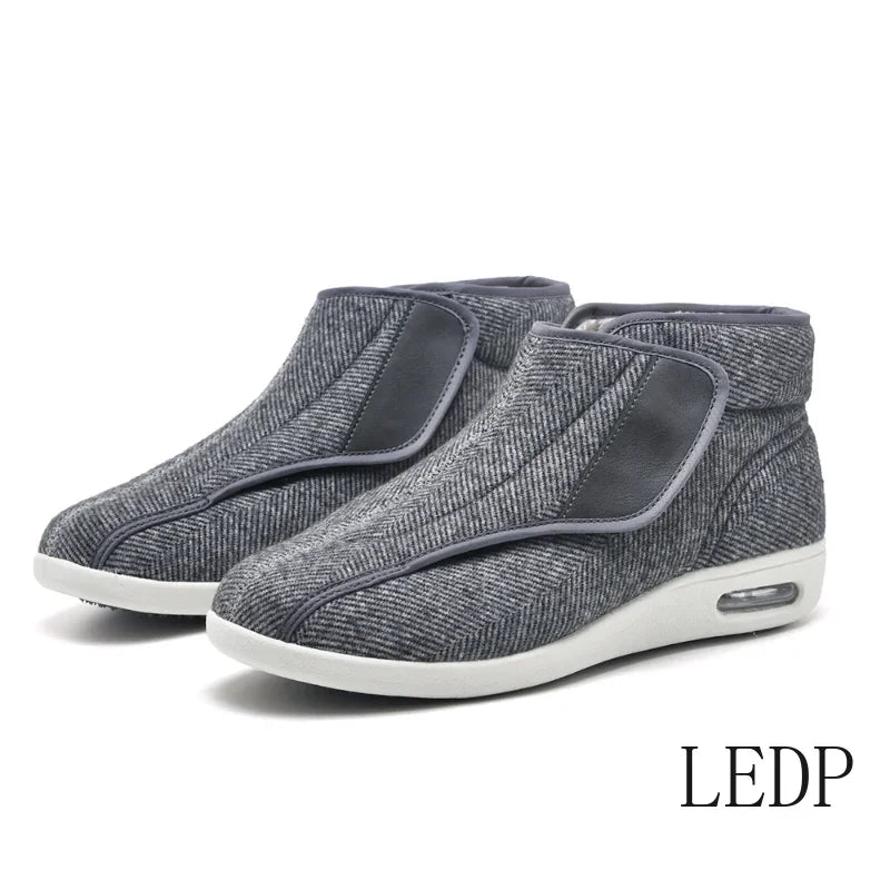 High Top Middle-aged Elderly Casual Walking Shoes Mesh Breathable Flat Shoes Comfortable Lightweight Men's Shoe