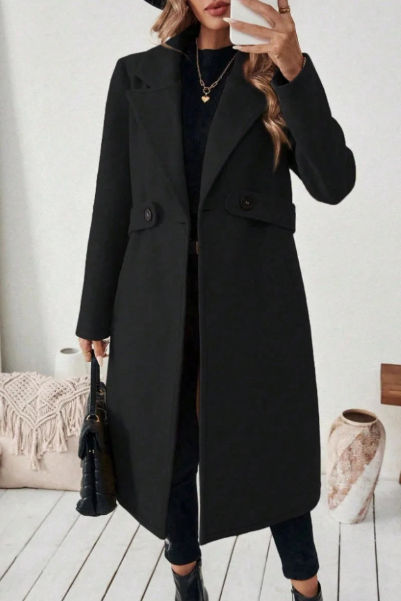 ew European and American cross-border woolen coat, medium-length, women's Korean version, 2025 new style, slimming, waist-cinchi