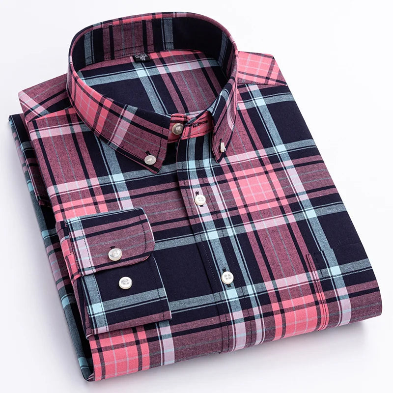 Gio – Men’s Classic Check Cotton Shirt