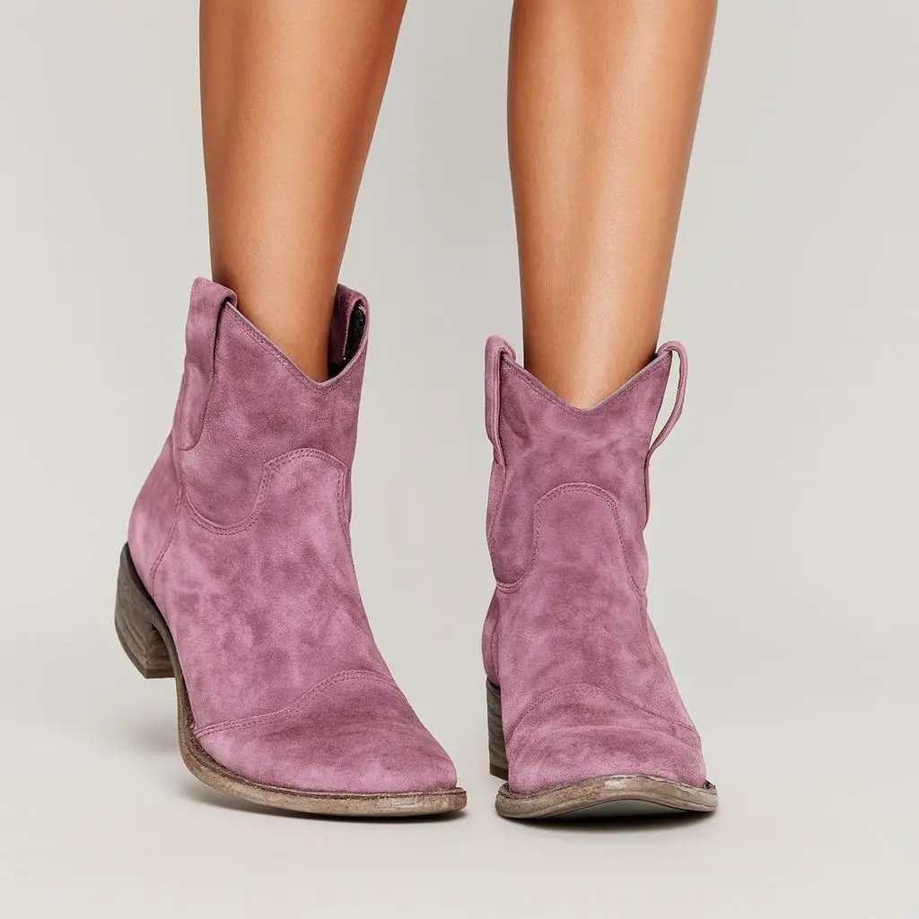 Marcheline™ - Suede Western Boots Mijn winkel