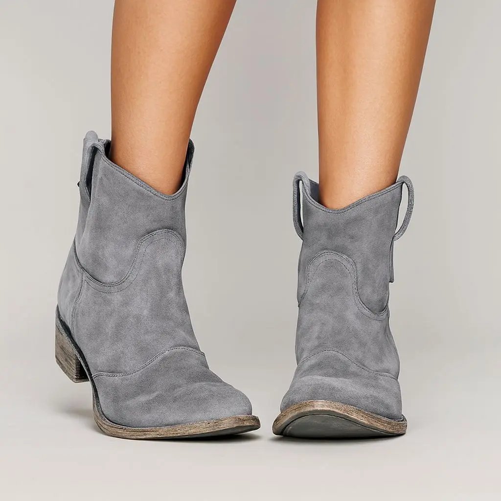 Marcheline™ - Suede Western Boots Mijn winkel