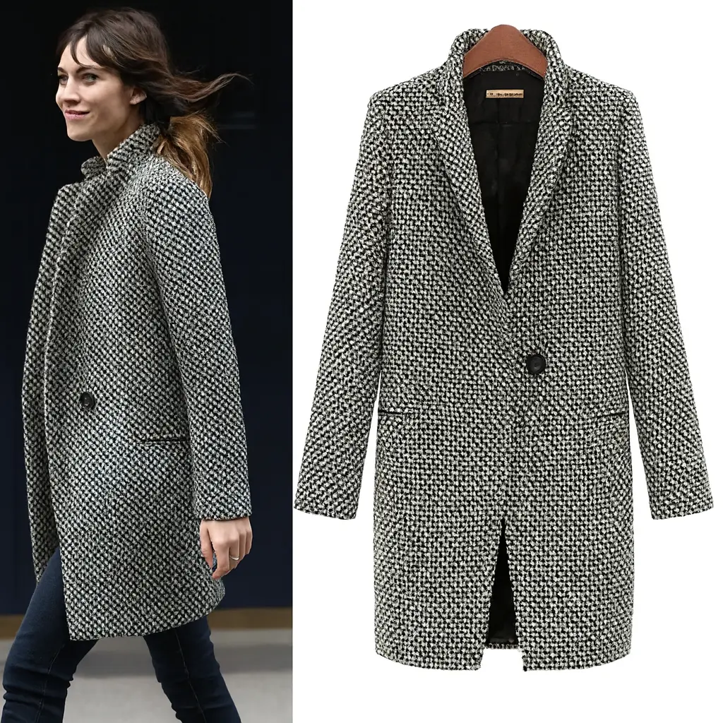 Amara – Signature Tweed Coat Mijn winkel