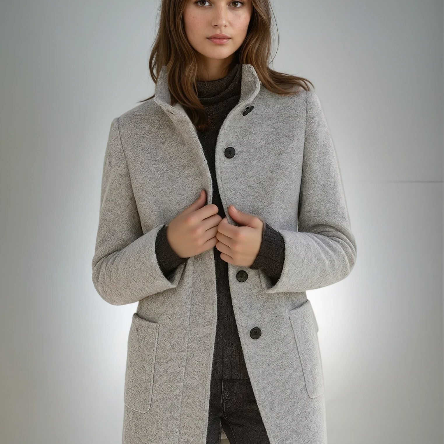 Stella | Tailored Wool-Blend Coat