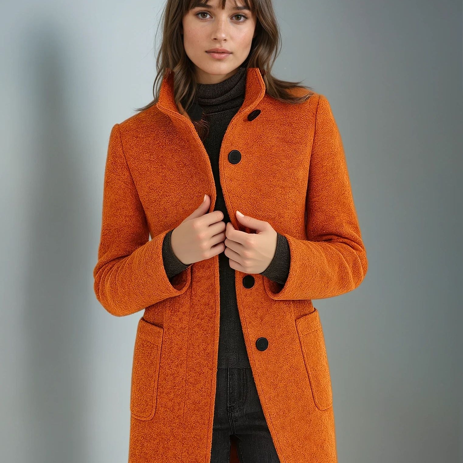 Stella | Tailored Wool-Blend Coat