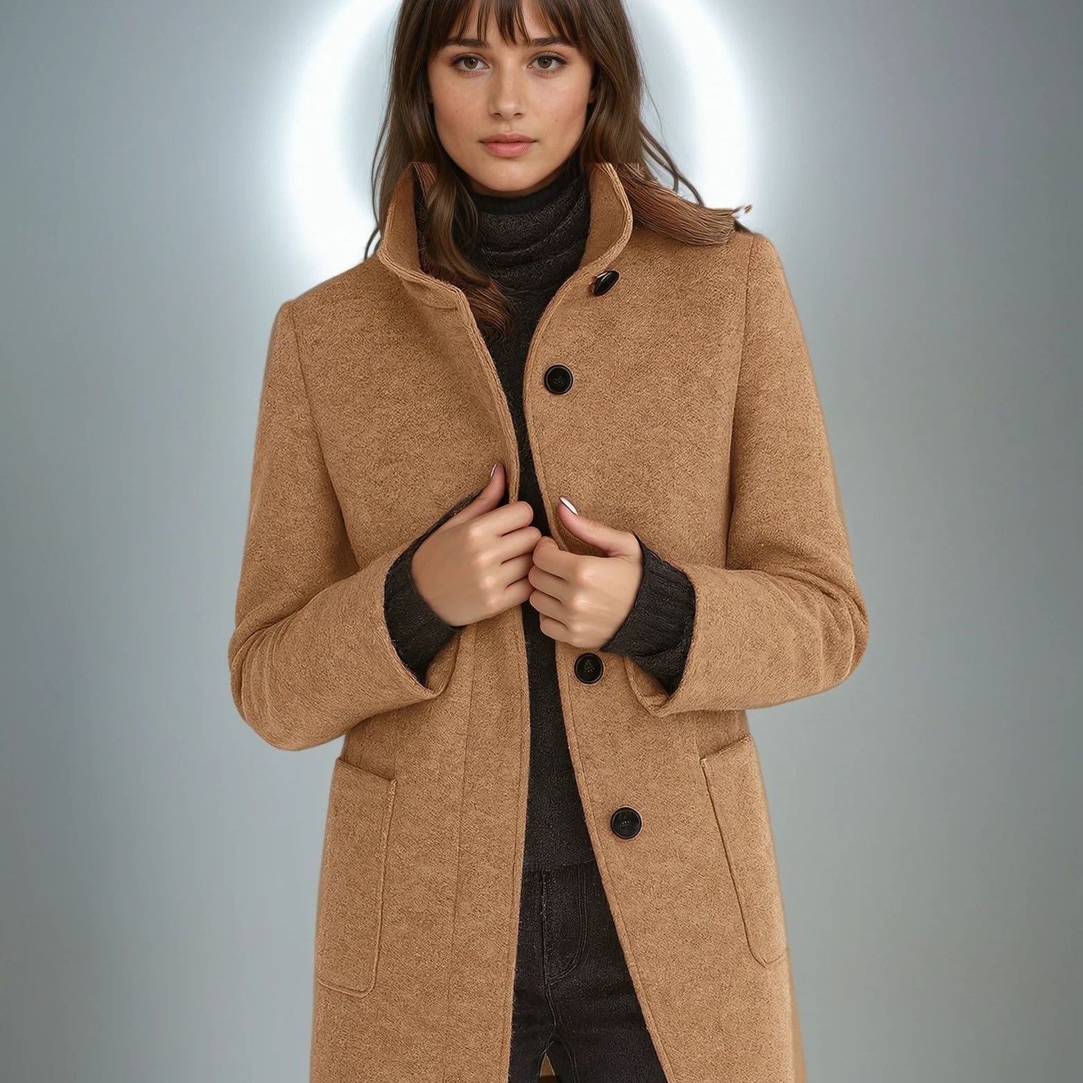 Stella | Tailored Wool-Blend Coat