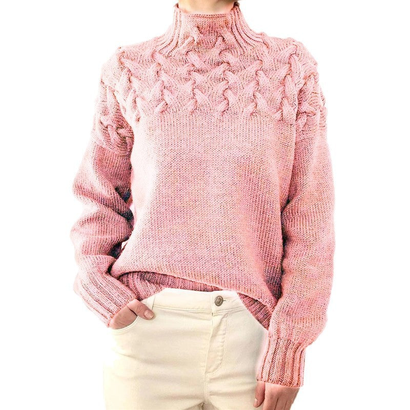 Amélie High Collar Knit Sweater Timeless Vogue