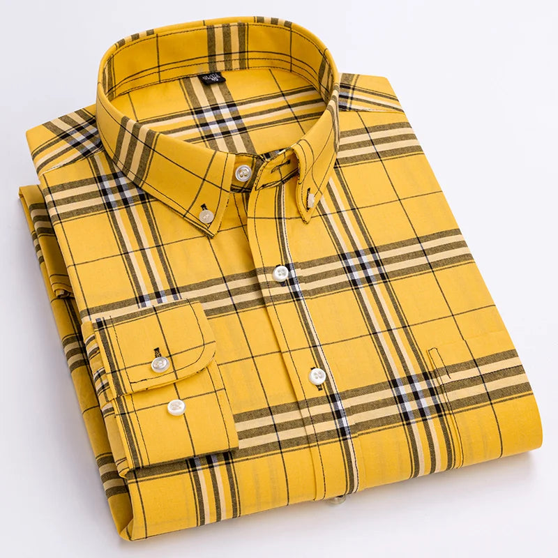 Gio – Men’s Classic Check Cotton Shirt