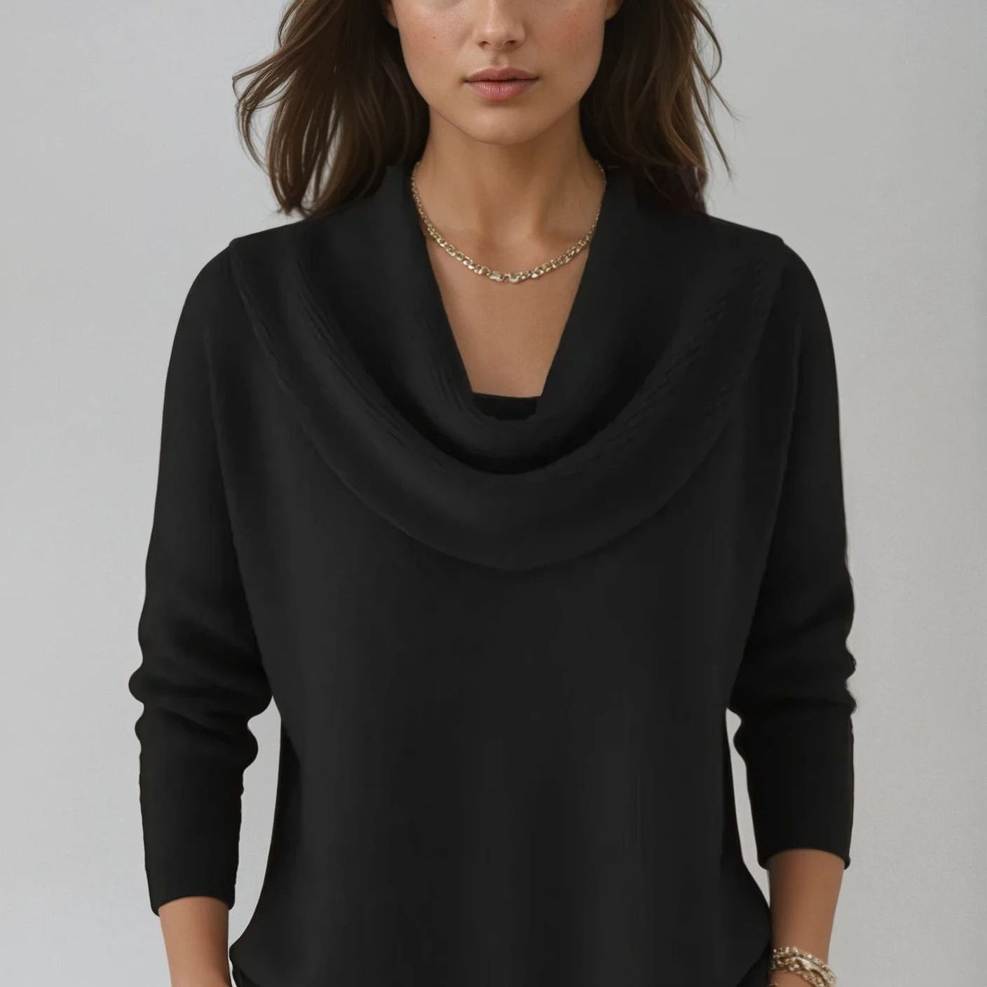 Eliza Draped Collar Sweater