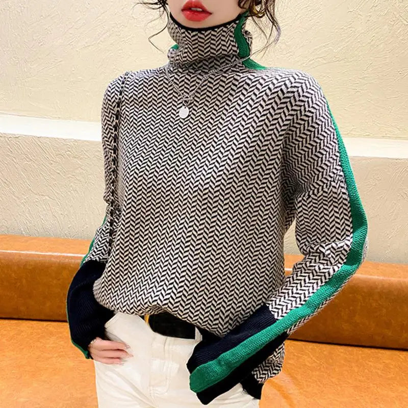 Epligg Turtleneck New Women Sweater Knitted Simple Soft Top Women Slim Warm Jumper 2025 Pullover Basic Female Woman Sweaters