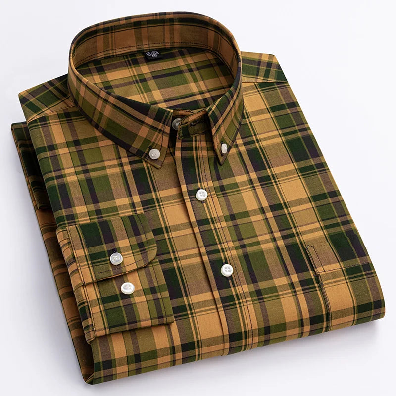 Gio – Men’s Classic Check Cotton Shirt