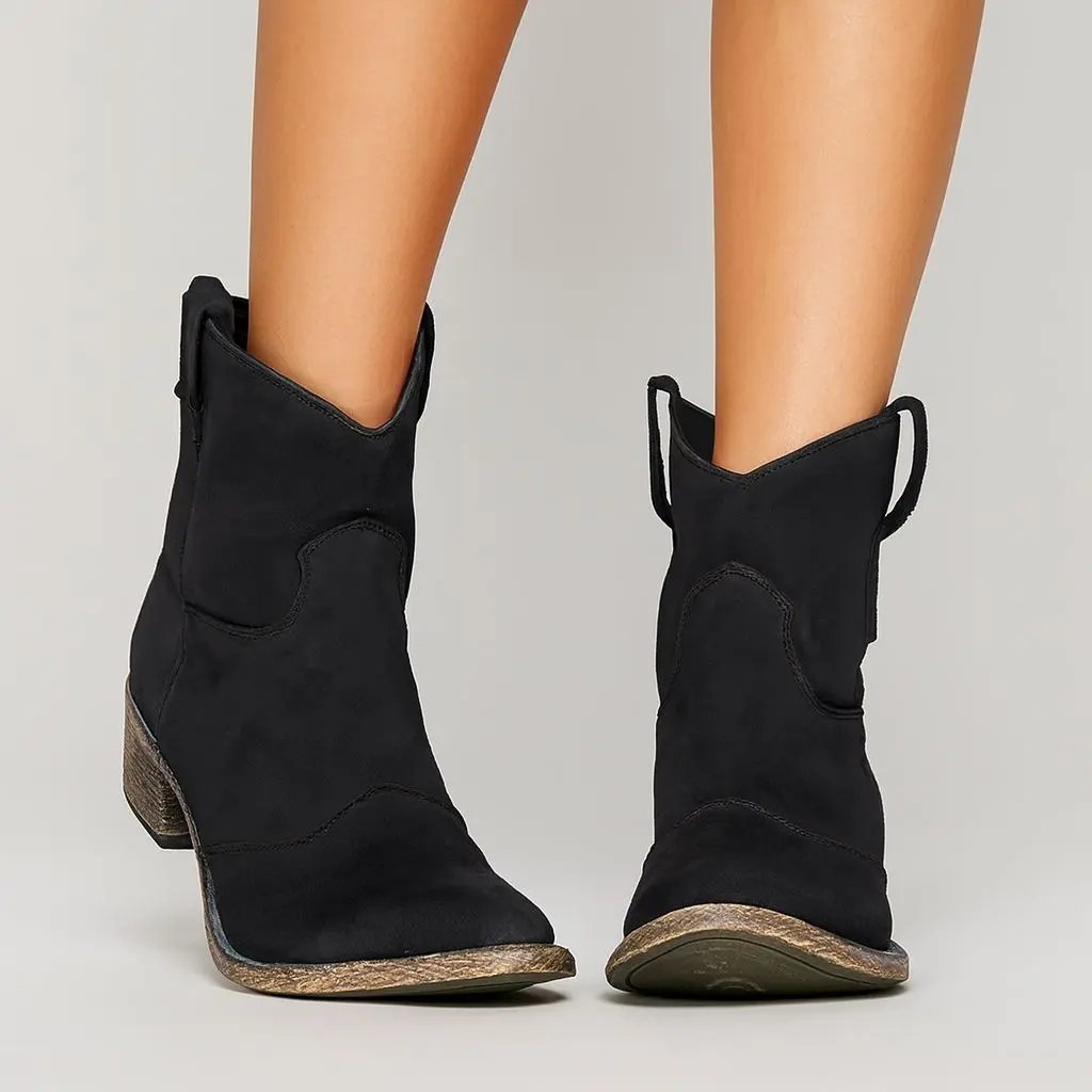 Marcheline™ - Suede Western Boots Mijn winkel