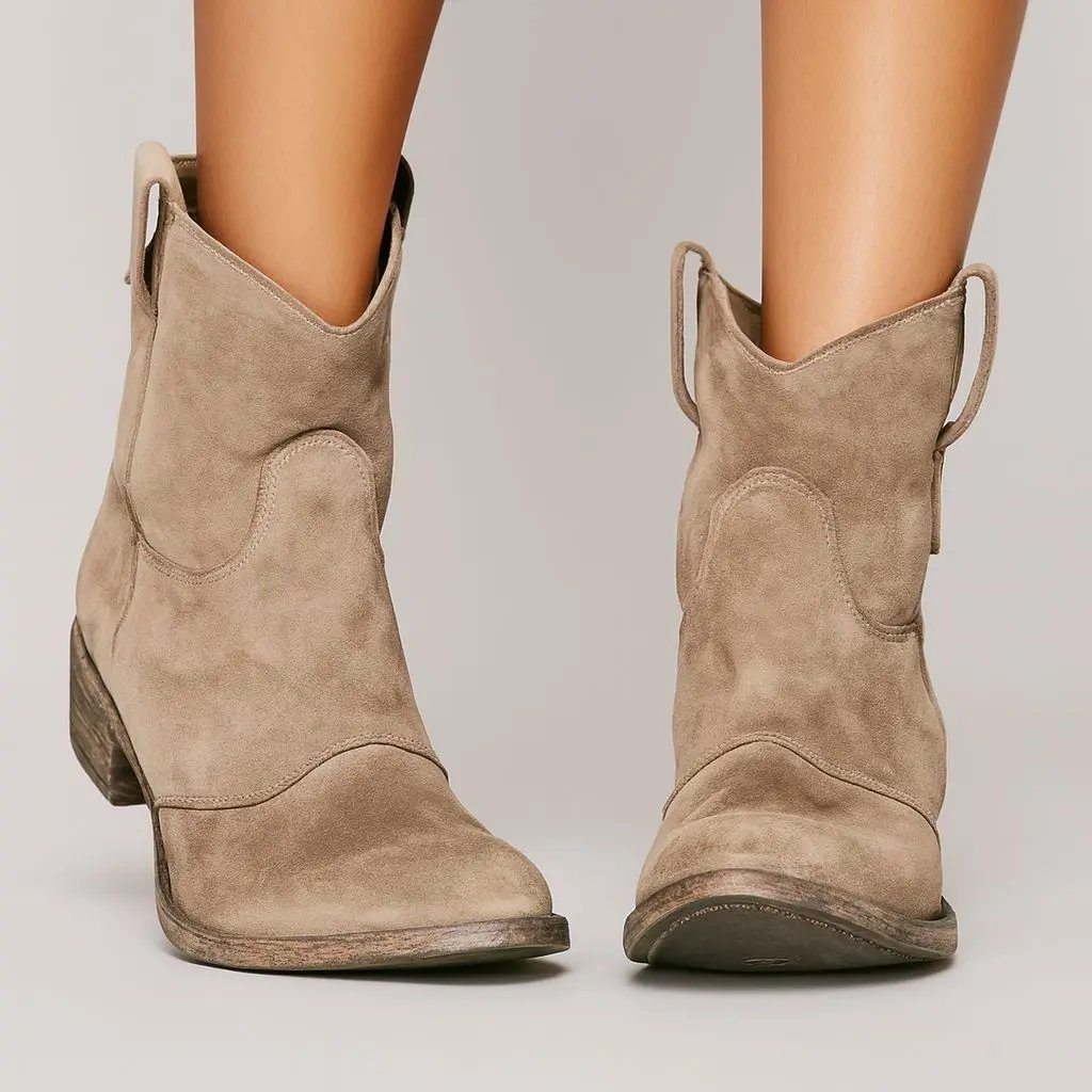 Marcheline™ - Suede Western Boots Mijn winkel