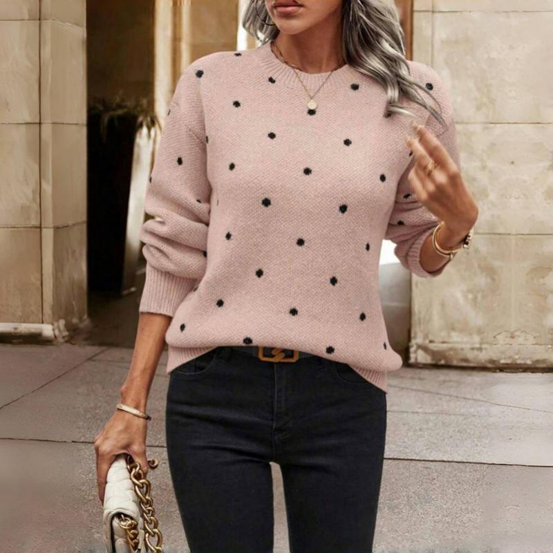 Clara™ Polka Dot Knitted Sweater Timeless Vogue