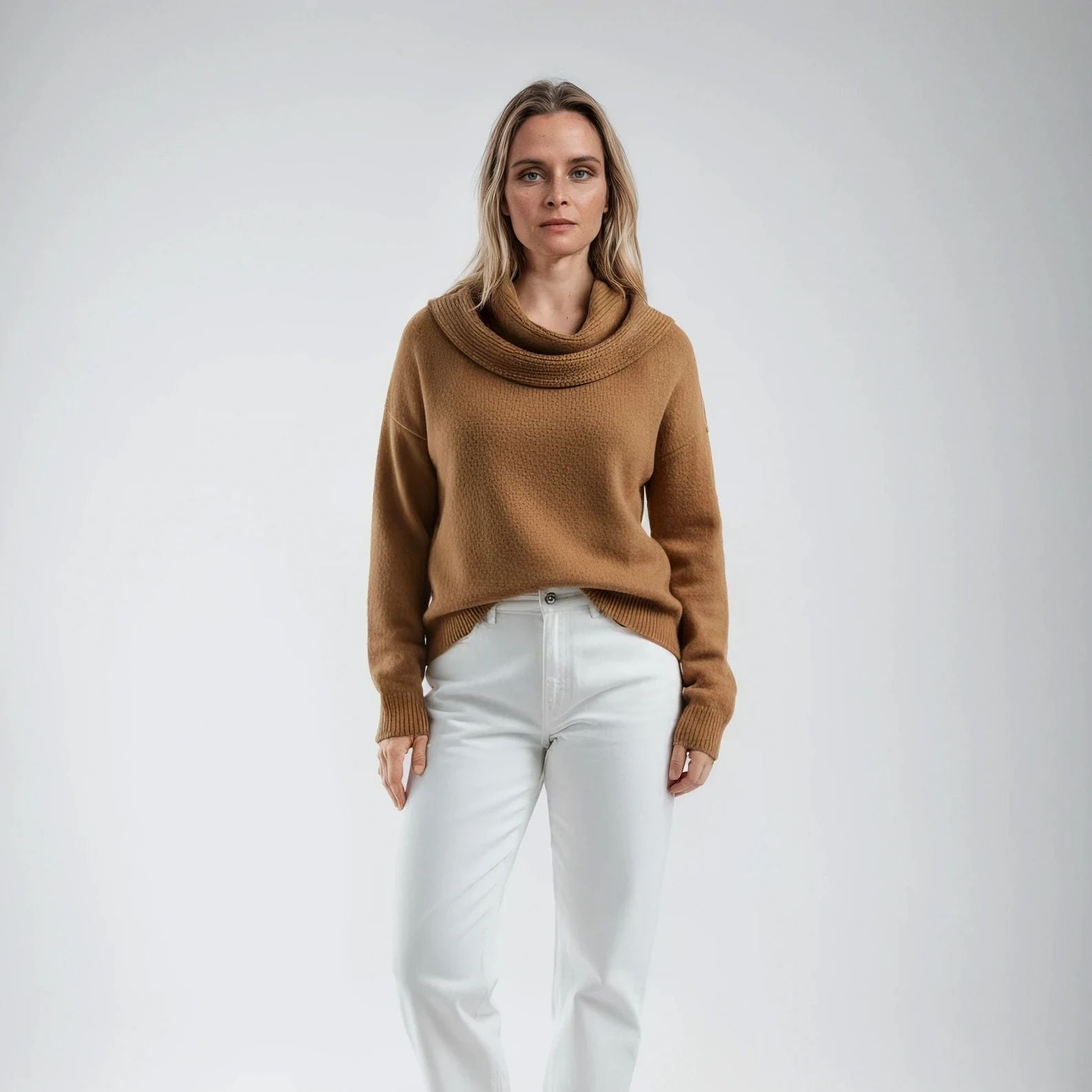 Eliza Draped Collar Sweater