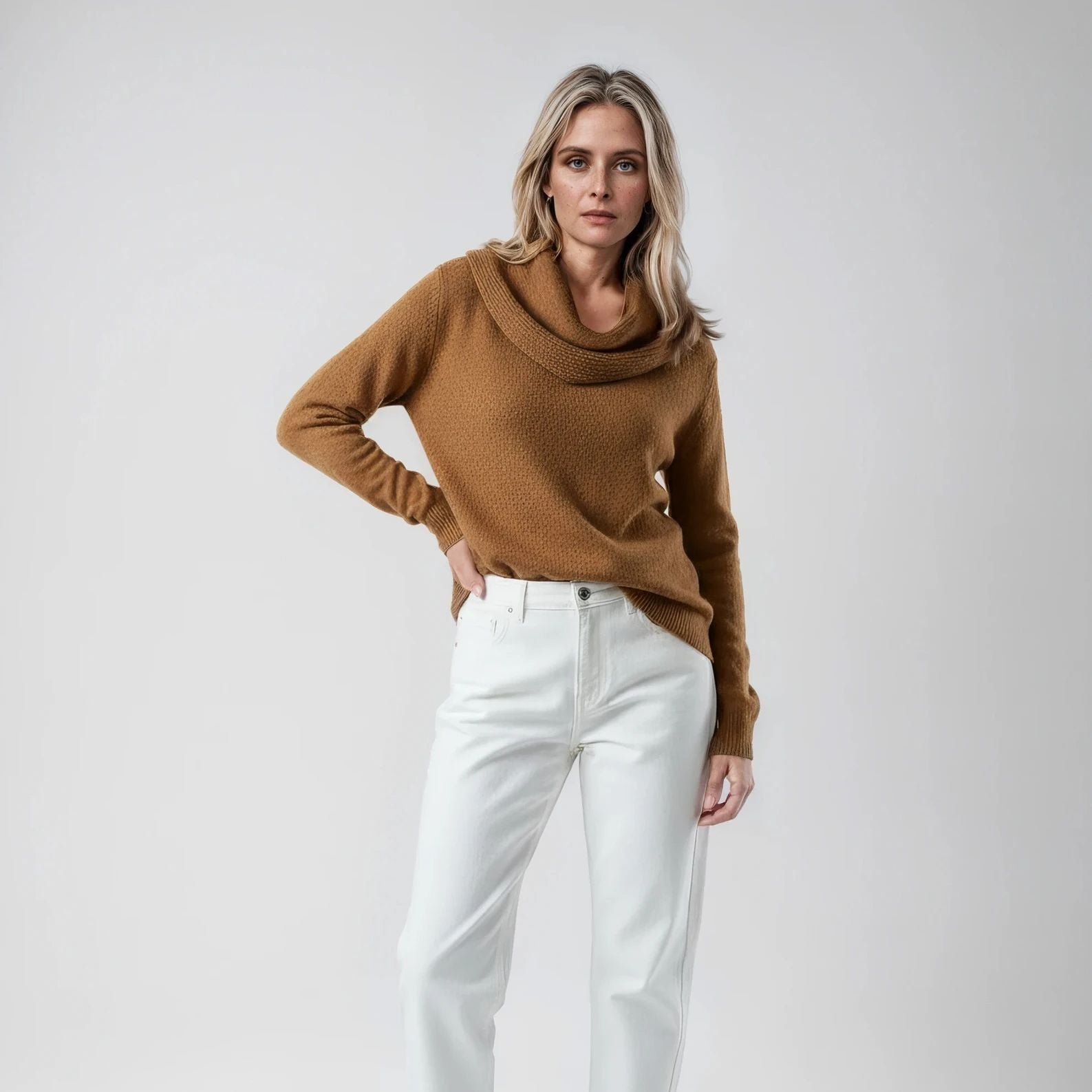 Eliza Draped Collar Sweater