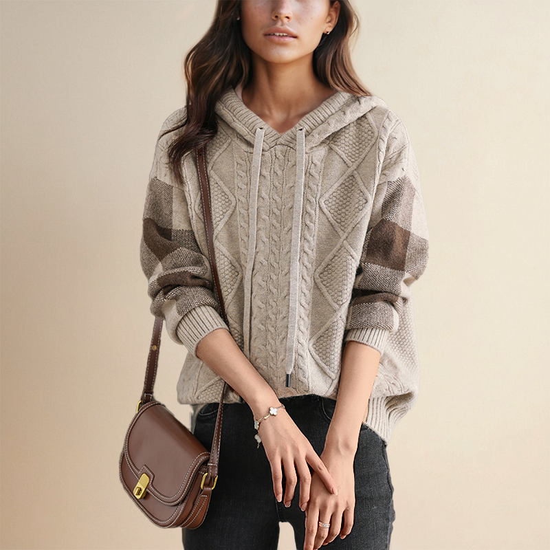 Leonie™ Cable-Knit Hoodie Sweater Timeless Vogue