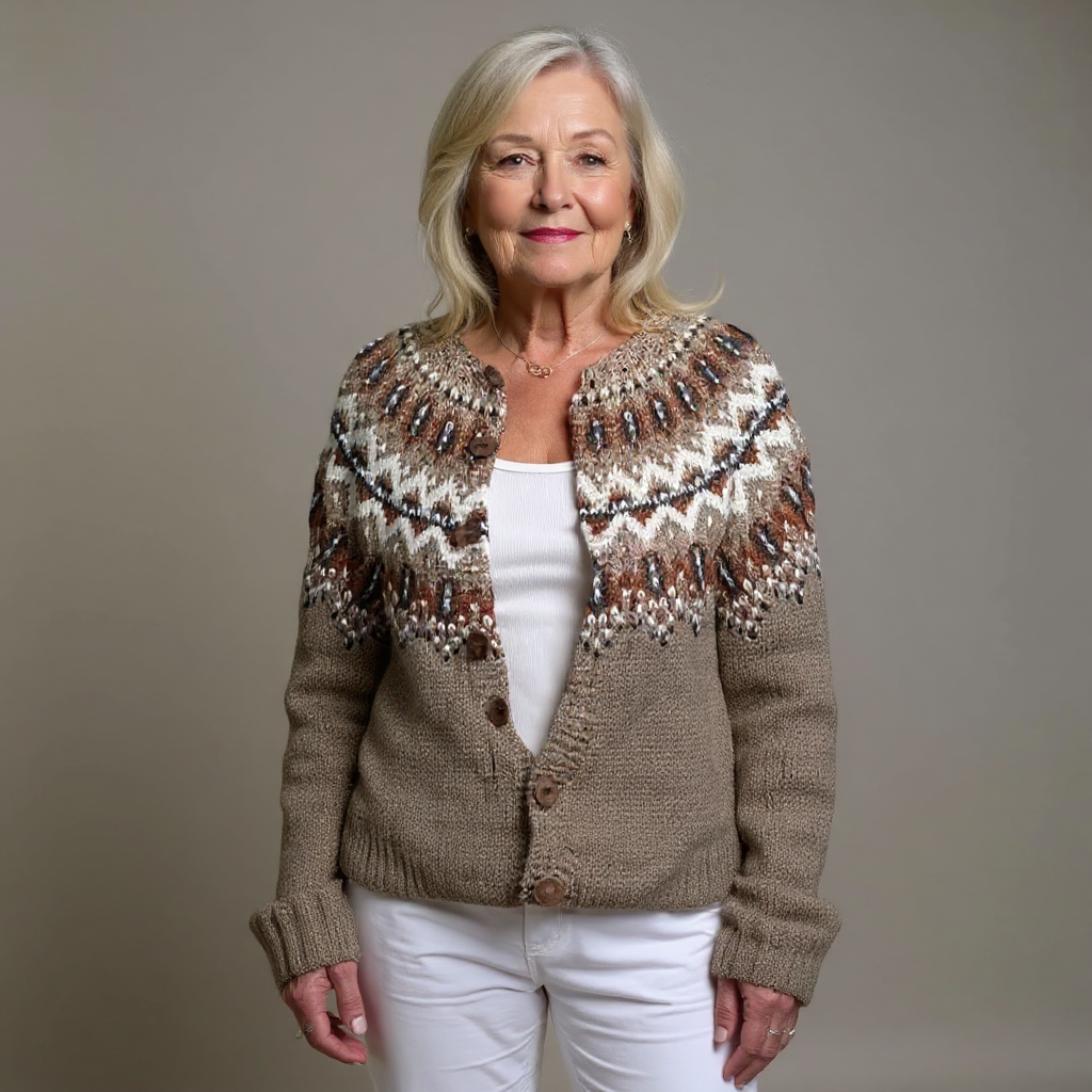 Adeline |  Nordic Knit Cardigan Timeless Vogue