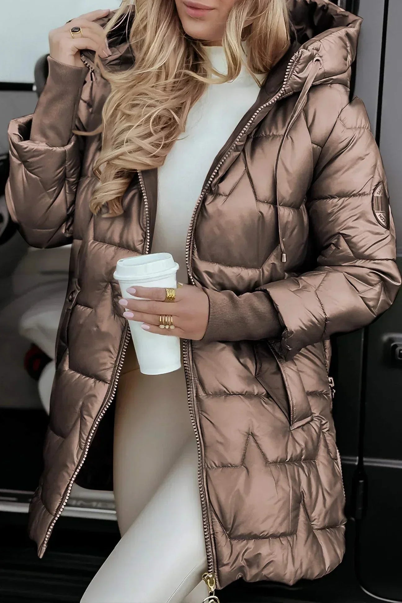 Ardela™ Long Quilted Coat