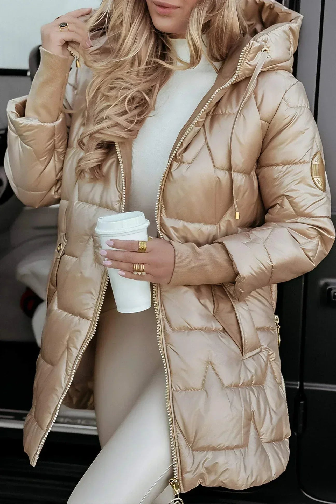 Ardela™ Long Quilted Coat
