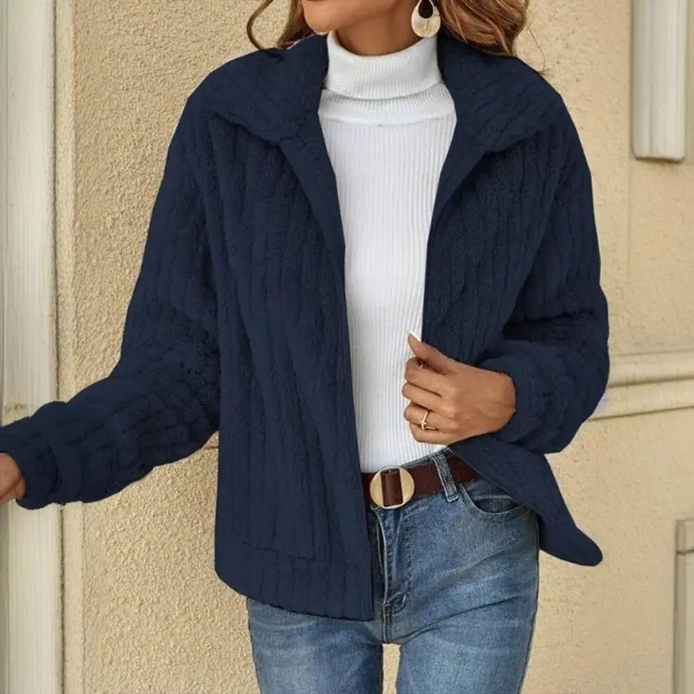 Sienna – Textured Fleece Coat Mijn winkel